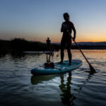 jezero Milada, paddleboard, noc, noční pozorovací jízda, život pod hladinou — Lake Milada, paddleboard, night observation ride, life under the water